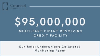 $95mm multi-participant revolving credit facility deal tombstone