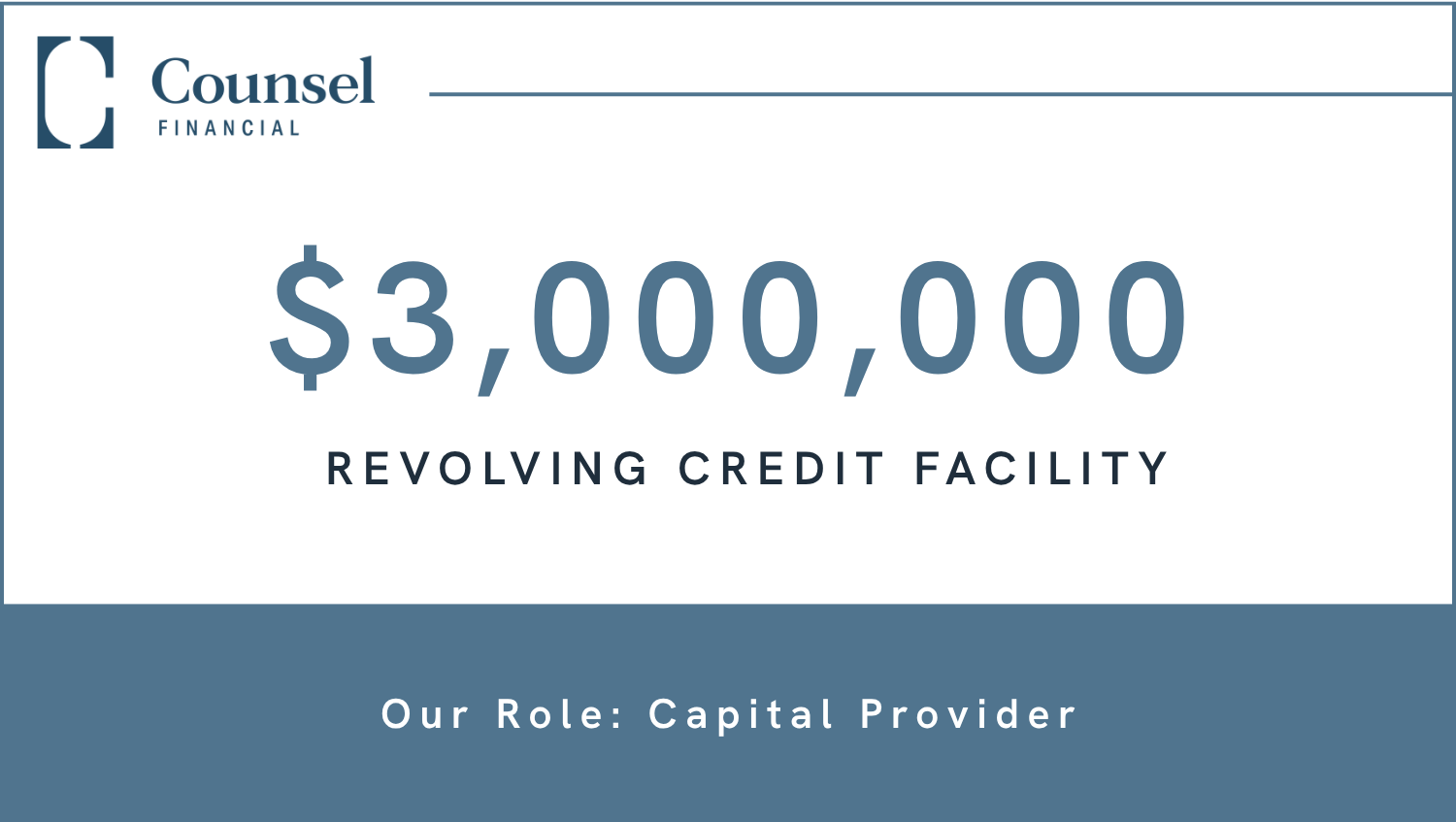 $3mm revolving credit facility